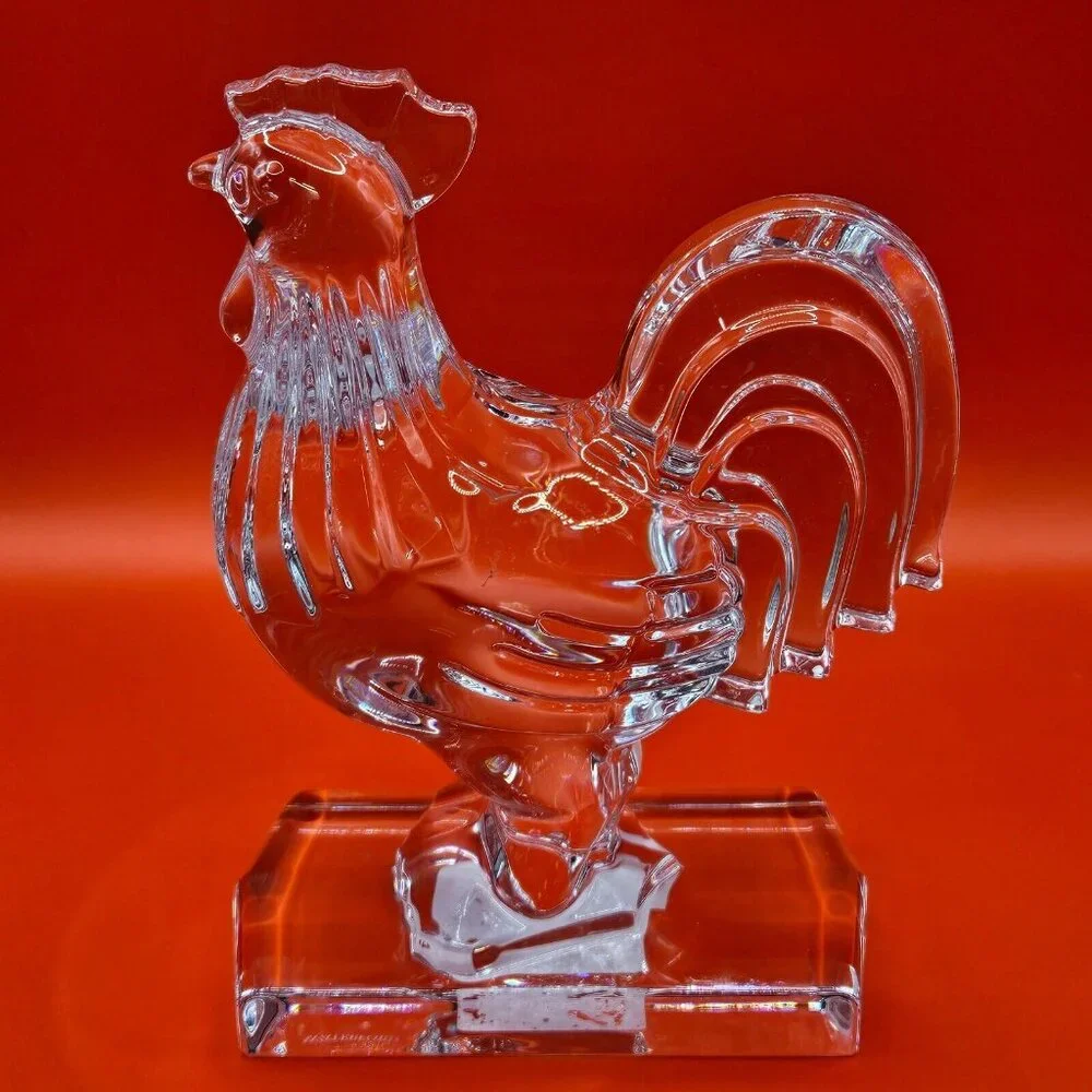 Waterford Rooster Sculpture‎ Lead Crystal 6.25